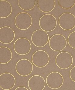 100 pc. Gold Plated Circle Links, 18mm Diamater Rings | FI-016*