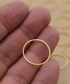 100 pc. Gold Plated Circle Links, 18mm Diamater Rings | FI-016*