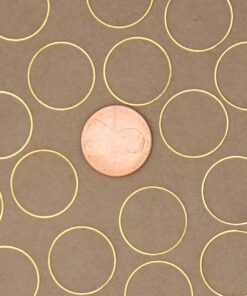 100 pc. Gold Plated Circle Links, 18mm Diamater Rings | FI-016*