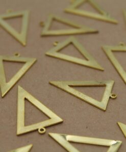 10 pc. Inverted Triangle Charms, Gold Plated, 28mm x 18mm | MIS-173**