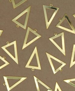 10 pc. Inverted Triangle Charms, Gold Plated, 28mm x 18mm | MIS-173**