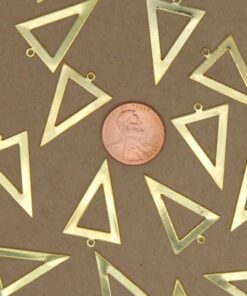 10 pc. Inverted Triangle Charms, Gold Plated, 28mm x 18mm | MIS-173**