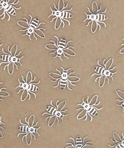 4 pc. Bee Charms, Laser Cut Stainless Steel, 17mm x 13mm | MIS-178**
