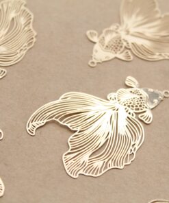 6 pc. Koi Goldfish Charms, Laser Cut Pendants, 49mm x 30mm | MIS-189*