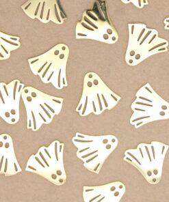 4 pc. Ghost Charms, Gold-Plated Stainless Steel Ghosts, 18.5mm x 17mm | MIS-197*