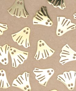 4 pc. Ghost Charms, Gold-Plated Stainless Steel Ghosts, 18.5mm x 17mm | MIS-197*