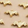 2 pc. Origami Bat Charms, 18K Gold Plated, 33mm x 20mm x 6mm | MIS-202**