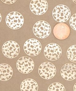 10 pc. Gold Plated Circle Shaped Butterfly Drops, Laser Cut Brass, 20mm in diameter | MIS-203**