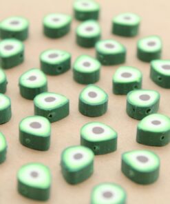 25 pc. Avocado Beads, Polymer Clay Beads, 11.5mm x 9mm | MIS-204*