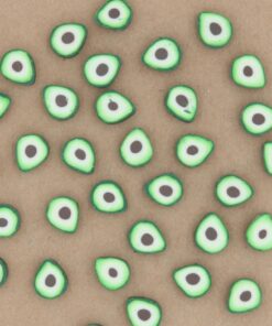 25 pc. Avocado Beads, Polymer Clay Beads, 11.5mm x 9mm | MIS-204*