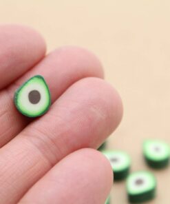 25 pc. Avocado Beads, Polymer Clay Beads, 11.5mm x 9mm | MIS-204*