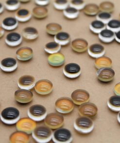 4 pc. Color-Changing Domed Cabochons, Half-Round Mood Cabs, 8mm x 4.5mm | MIS-213*