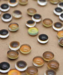 4 pc. Color-Changing Domed Cabochons, Half-Round Mood Cabs, 8mm x 4.5mm | MIS-213*