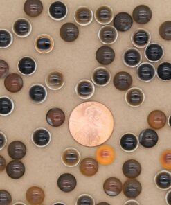 4 pc. Color-Changing Domed Cabochons, Half-Round Mood Cabs, 8mm x 4.5mm | MIS-213*