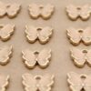 10 pc. Peach and Gold Enameled Butterfly Charms, 12.5mm x 10.5mm | MIS-214*