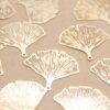 8 pc. Laser Cut Gingko Leaf Charms, Gold Skeleton Leaves, 33mm x 30mm | MIS-215*