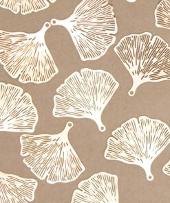 8 pc. Laser Cut Gingko Leaf Charms, Gold Skeleton Leaves, 33mm x 30mm | MIS-215*