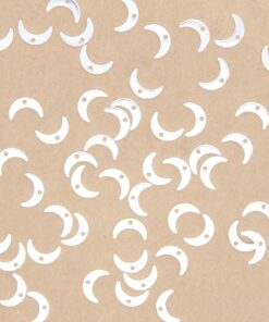 20 pc. Stainless Steel Moon Charms, Center Hole, 11mm x 7mm | MIS-219*