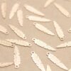 20 pc. Laser Cut Feather Charms, Gold Plated, 17mm x 4mm | MIS-227*
