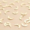 20 pc.Gold Plated Stainless Steel Moon Charms, Center Hole, 11mm x 7mm | MIS-225*