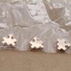 2 pc. Puzzle Charms, Rose Gold Plated Stainless Steel, 10mm x 10mm x 3mm | MIS-244*