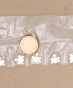 2 pc. Puzzle Charms, Rose Gold Plated Stainless Steel, 10mm x 10mm x 3mm | MIS-244*