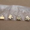2 pc. Puzzle Charms, Gold Plated Stainless Steel, 10mm x 10mm x 3mm | MIS-249*