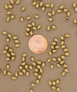 25 pc. Beehive-Shaped Beads, Gold-Plated, 4mm x 4mm | MIS-267*
