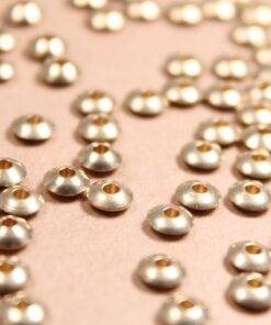50 pc. Raw Brass Rondelle Spacer Beads, 5mm diameter | MIS-276*