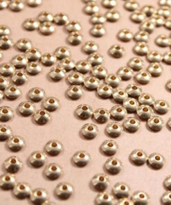 50 pc. Raw Brass Rondelle Spacer Beads, 5mm diameter | MIS-276*