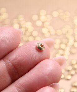 50 pc. Raw Brass Rondelle Spacer Beads, 5mm diameter | MIS-276*