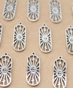 3 pc.Boho All-Seeing Eye Charms, Laser Cut Stainless Steel | MIS-277*