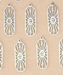 3 pc.Boho All-Seeing Eye Charms, Laser Cut Stainless Steel | MIS-277*
