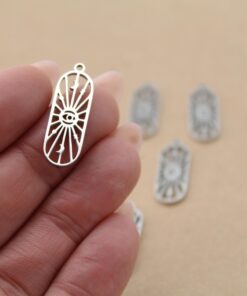 3 pc.Boho All-Seeing Eye Charms, Laser Cut Stainless Steel | MIS-277*