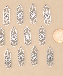 3 pc.Boho All-Seeing Eye Charms, Laser Cut Stainless Steel | MIS-277*