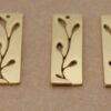 3 pc. Gold-Plated Cutout Vine Charm, Laser Cut Stainless Steel, 28mm x 9mm | MIS-278*