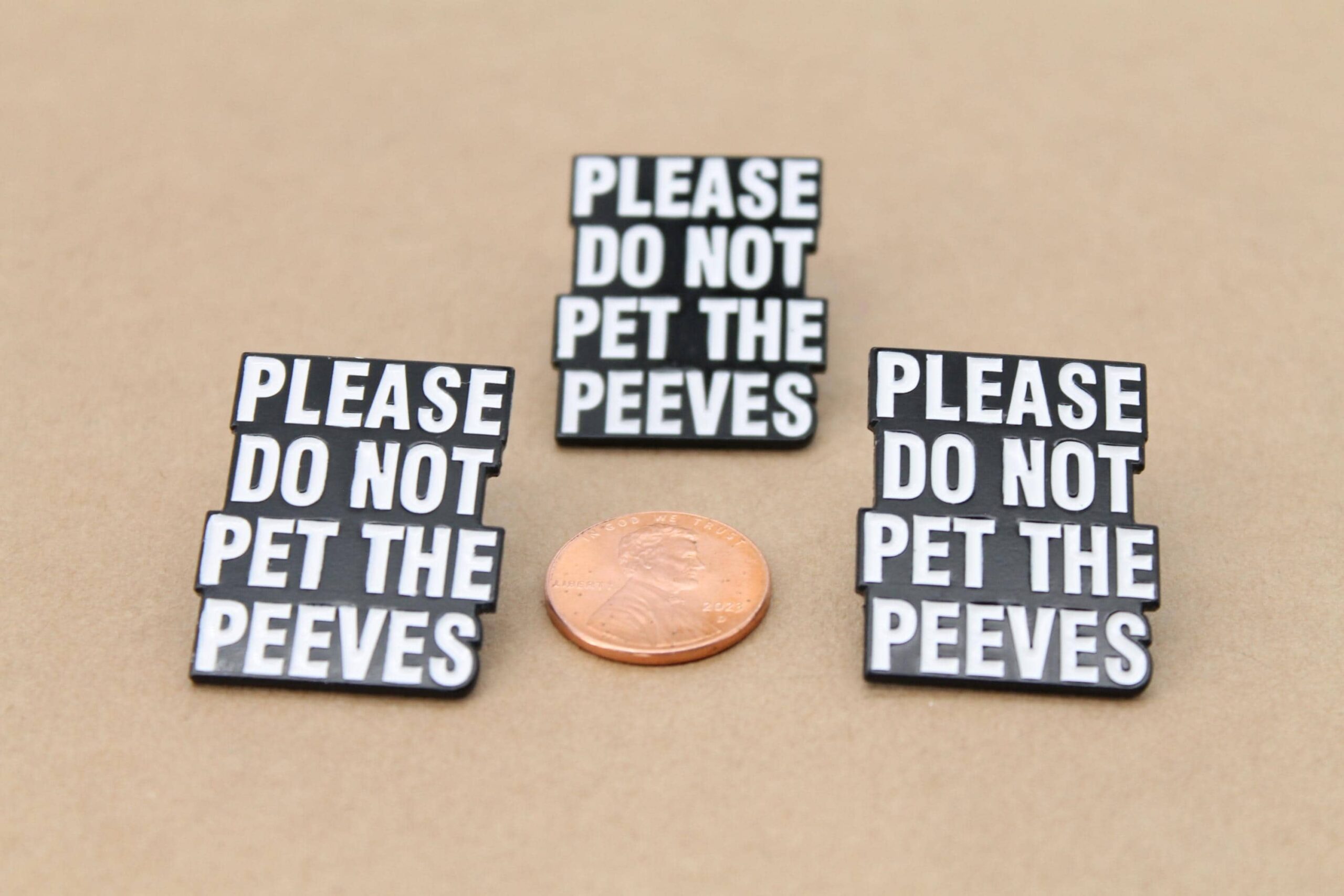 1 pc. Please Do Not Pet The Peeves Enamel Pin Brooch, 30mm x 25mm | MIS-298*