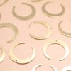 6 pc. Raw Brass Crescent Moon Charms, 27mm x 26mm | MIS-309*