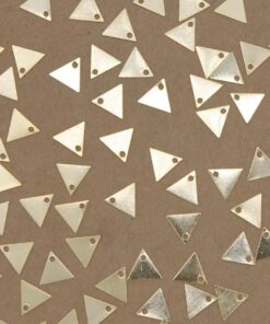 20 pc. 24K Gold Plated Trianlge Charms, 7.5mm x 6.5mm | MIS-317*