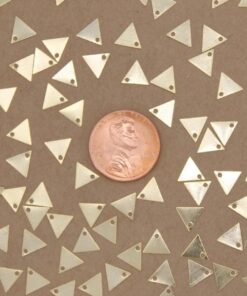 20 pc. 24K Gold Plated Trianlge Charms, 7.5mm x 6.5mm | MIS-317*
