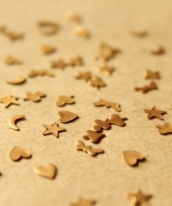 20 pc. Raw Brass Tiny Shape Confetti Mix - made in USA | RB-714