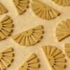 8 pc. Raw Brass Sun Charms: 24mm by 12mm - made in USA | MIS-226*
