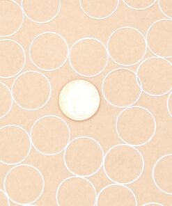 100 pc. Silver Plated Circle Links, 18mm Diameter Rings | FI-688