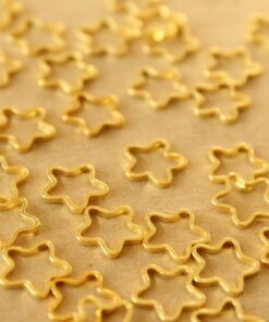 50 pc. Gold Plated Star Links: 9-10 mm in diameter | FI-126*
