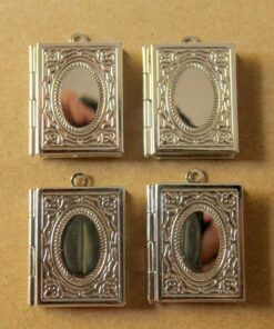3 pc. Silver Book Lockets | LOC-025