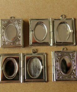 3 pc. Silver Book Lockets | LOC-025