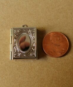 3 pc. Silver Book Lockets | LOC-025
