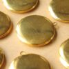 2 pc. Gold Round Lockets 32mm x 36mm | LOC-043