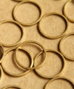 50 pc. Raw Brass Circle Links: 14mm diameter | FI-160