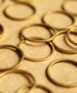 50 pc. Raw Brass Circle Links: 14mm diameter | FI-160